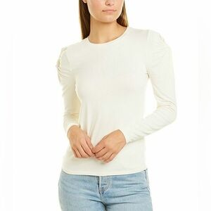 FRAME Gathered Sleeve Tee